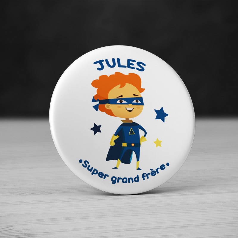 Manahia Pin's Émaillé Cadeau Grand - Bijoux Annonce Naissance Frère