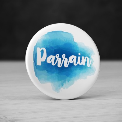 Badge Parrain Aquarelle