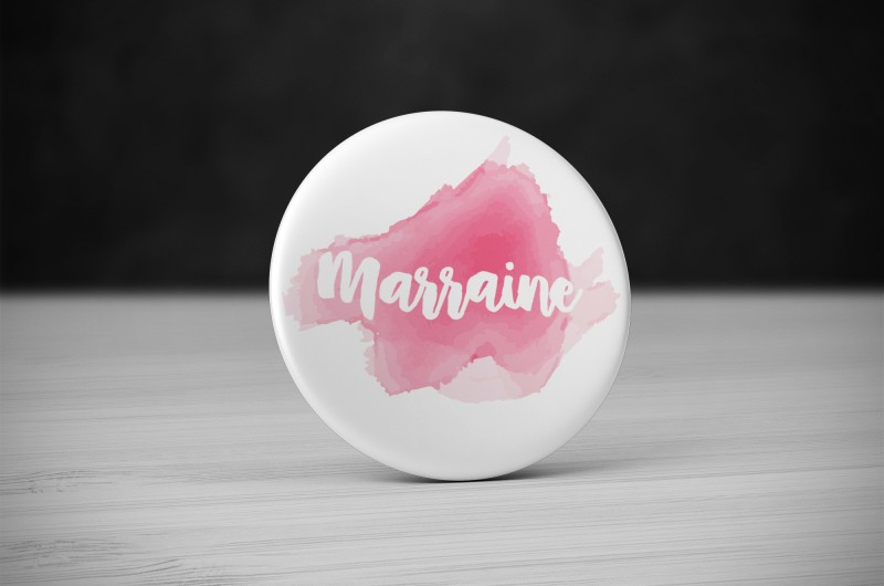 Badge Marraine Aquarelle