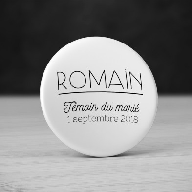 Badge Mariage Minimaliste