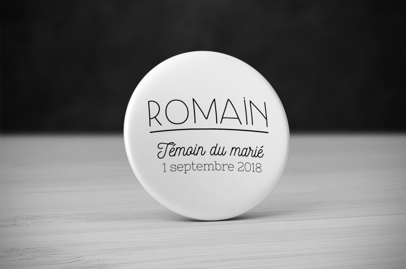 Badge Mariage Minimaliste