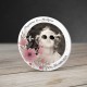 Badge Couronne de fleurs avec photo