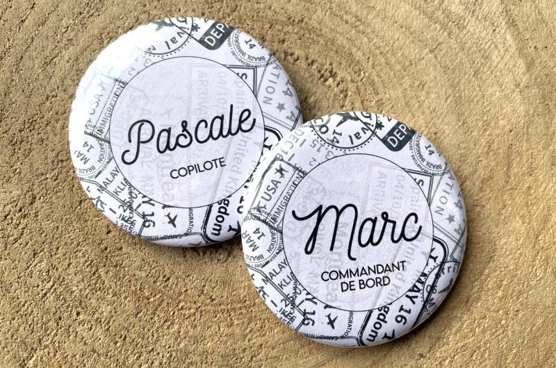 Badge Mariage Voyage de Noces