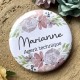 Badge personnalisé Fleurs Aquarelle