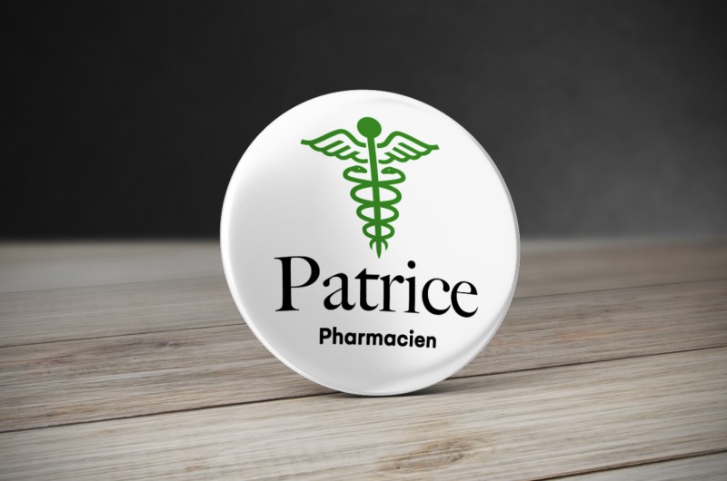 Badge Métier Pharmacie - Caducée V2