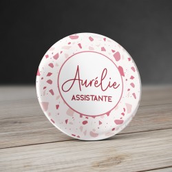 Lot De 30 Badges émaillés Roses - Sensibilisation Cancer Du Sein - En Métal Avec Fermoir - Cône Rose Solide - 8
