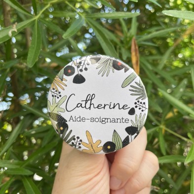 Badge Couronne de fleurs Jungle