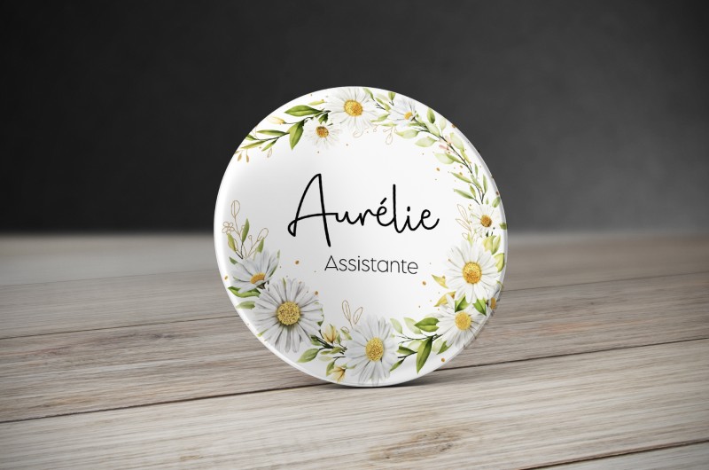 Badge Couronne de Marguerites