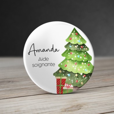 Badge Sapin de Noël et cadeaux