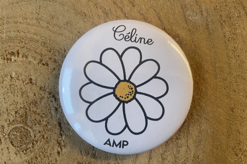 Badge Marguerite personnalisé