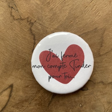 Badge Amour et Humour - Tinder