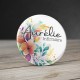 Badge personnalisé Fleurs Aquarelle V2