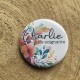 Badge personnalisé Fleurs Aquarelle V2