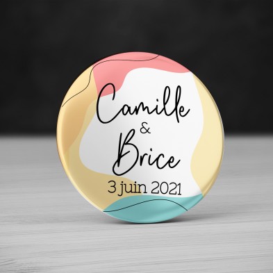 Badge Mariage Mulitcolore