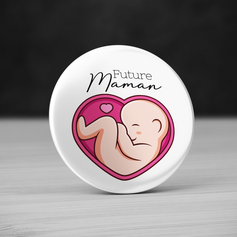 Pochette Future Maman avec badge - Le Monde de Bibou