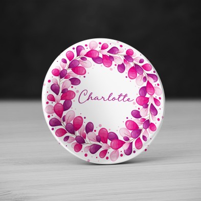 Badge prénom Rose et violet