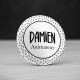 Badge personnalisé confetti Noir et Blanc