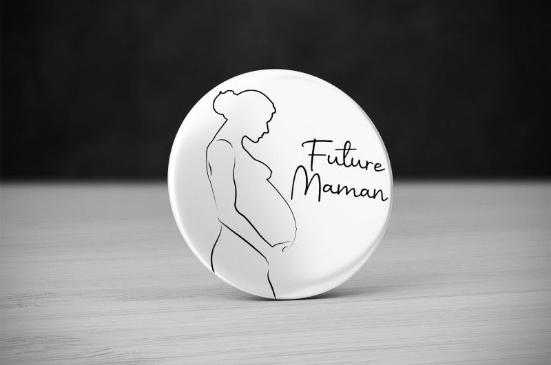 Badge Future Maman Silhouette